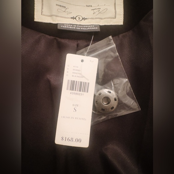 NWT Anthropoogie Cartonnier Black Sequined Tuxedo Blazer - Picture 9 of 10